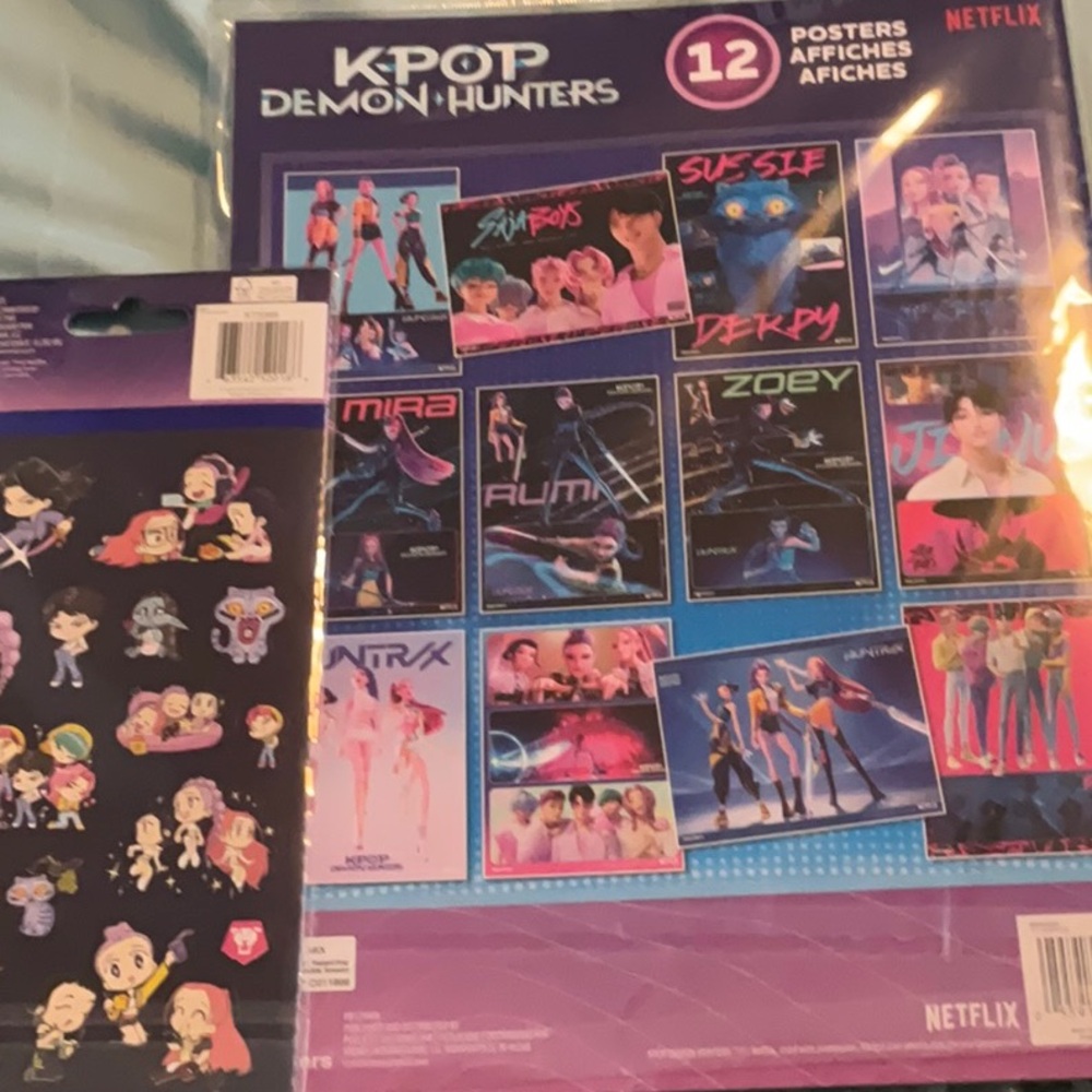 KPOP Demon Hunters Decorative Sticker Sheet and Posters Netflix New